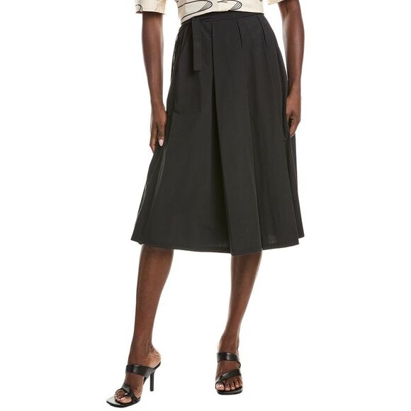 Max Mara Womens WeekendFolk Pleated Midi Skirt Black